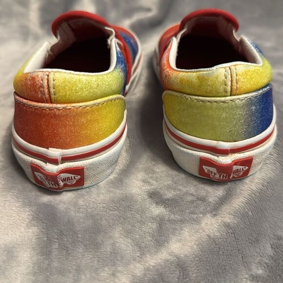 Vans Kids Slip-On Sneakers - Red, Blue, Yellow Blend - Picture 3 of 10